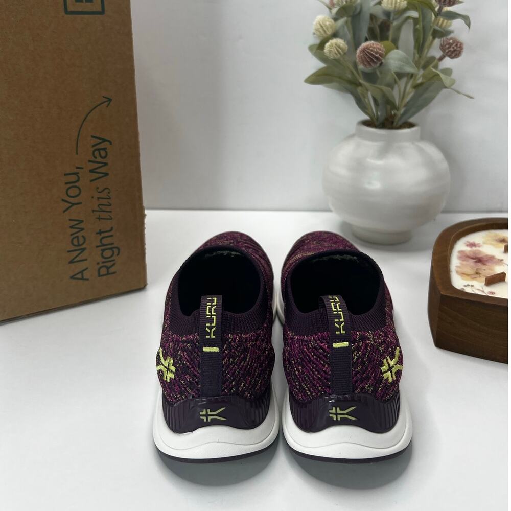 Kuru Stride Novaknit Slip On Comfort Sneaker Plum Purple Confetti Women 6M NWB - Picture 4 of 10